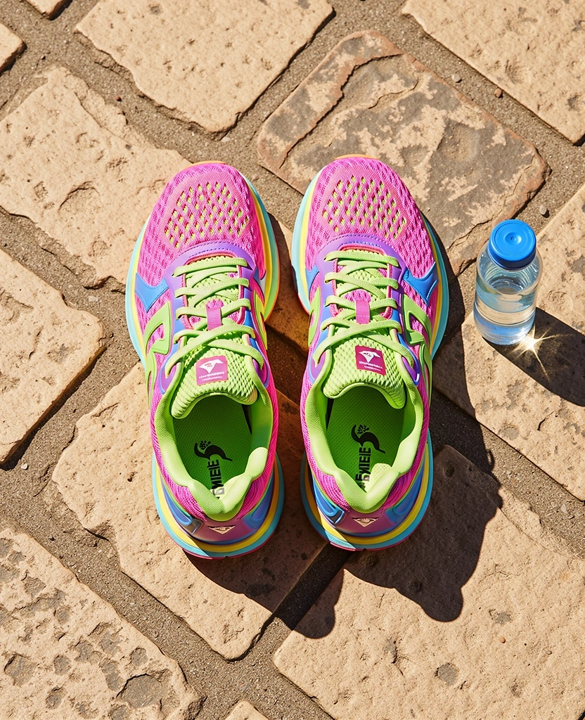 Calzado deportivo sobre pavimento