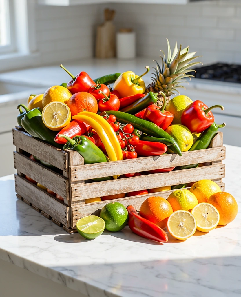 Vegetales y frutas frescas