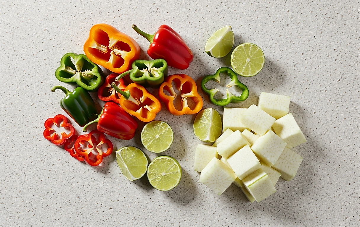 Nutrición balanceada con vegetales frescos